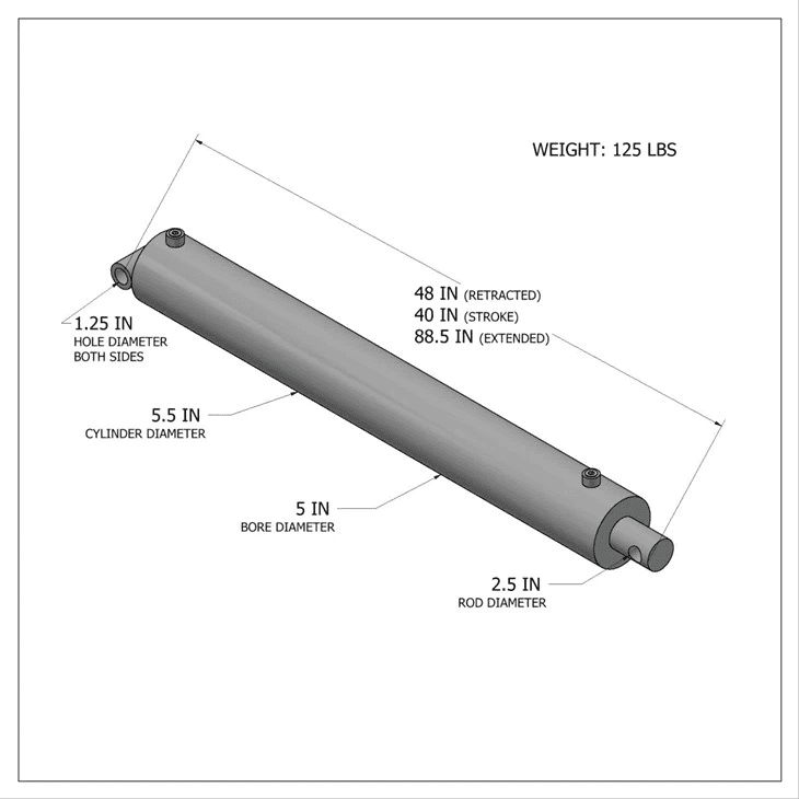 Гидравликалық айналып өтпейтін цилиндр