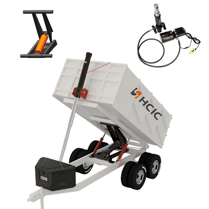 Үйінді тіркемеге арналған үлкен тонналық HSG жоғары қысымды гидравликалық май цилиндрі